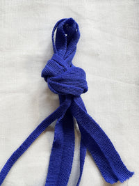 Yves Blue Wool Knit Binder - L'Etoffe Fabrics LLC